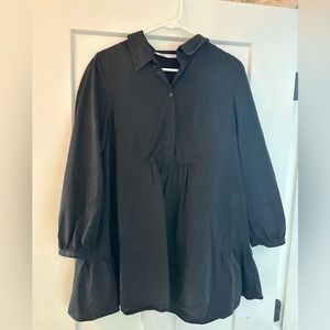 {ZARA} Babydoll Collared Blouse